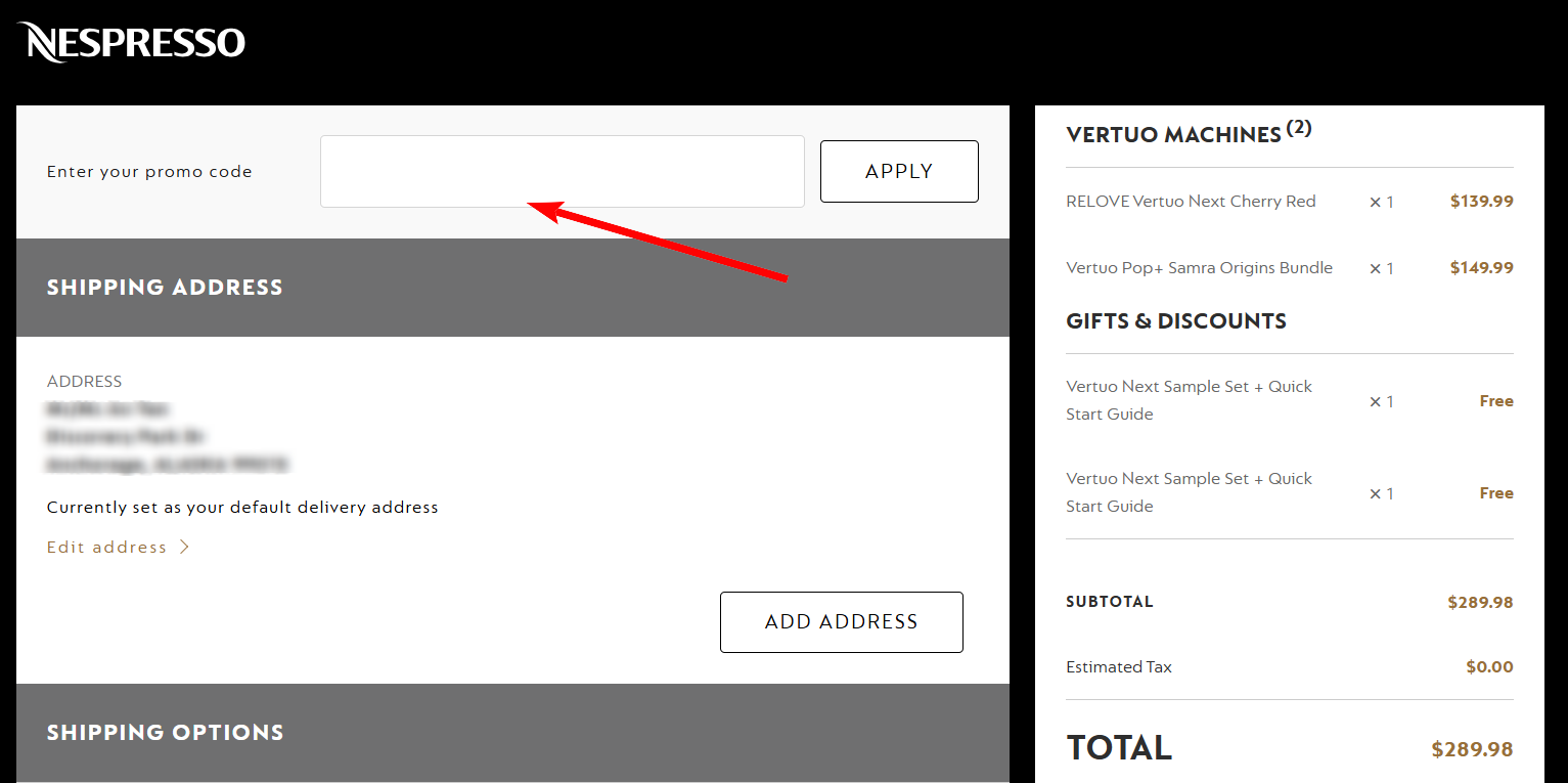 “Nespresso Promo Code”